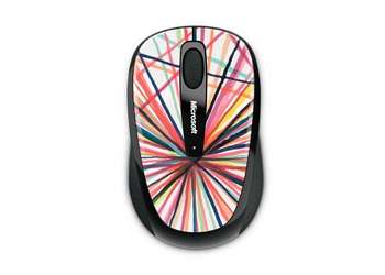 Мышь Microsoft Wireless Mobile Mouse 3500 Artist Edition Mike Perry - Design 1 White-Black USB