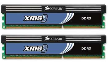 Оперативная память Corsair DDR3 4Gb 1600MHz, 2x2Gb 9-9-9-24, XMS3 Classic, Corei7, Corei5 (CMX4GX3M2A1600C9)