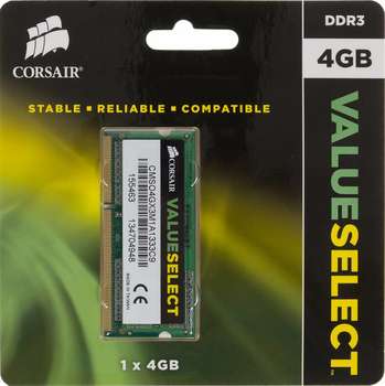 Оперативная память Corsair SO-DDR3 4096Mb 1333MHz (CMSO4GX3M1A1333C9) RTL