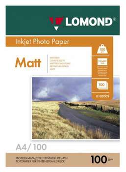Бумага Lomond 0102002 A4/100г/м2/100л. матовая для струйной печати до 2880dpi hv