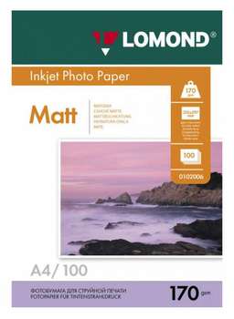 Бумага Lomond 0102006 A4/170г/м2/100л. матовая для струйной печати до 2880dpi hv