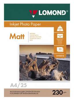 Бумага Lomond 0102050 A4/230г/м2/25л. матовая для струйной печати до 2880dpi