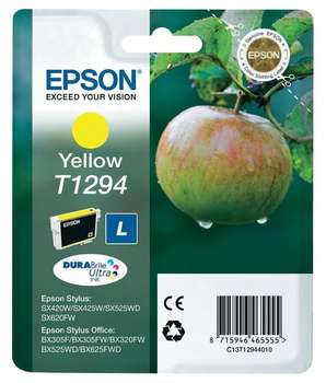 Струйный картридж Epson C13T12944011 желтый для Stylus SX420/425/525WD/B42WD/BX320FW