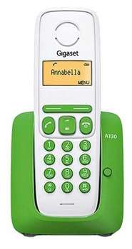 Телефон GIGASET Р/ Dect A130 зеленый/белый АОН