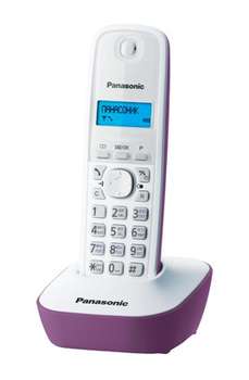 Телефон Panasonic Р/ Dect KX-TG1611RUF фиолетовый/белый АОН