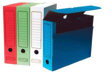 Картонная система архивации БЮРОКРАТ Короб архивный KKA-75 микрогофрокартон корешок 75мм A4 320x255x75мм ассорти