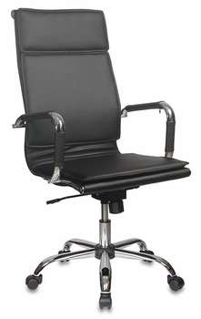 Кресло, стул БЮРОКРАТ CH-993/black черный искусственная кожа крестовина хромированная