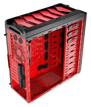 Корпус AeroCool Xpredator X1 Devil черный/красный без БП ATX 2x120mm 2xUSB3.0 audio bott PSU