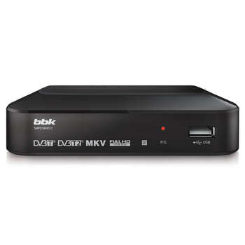 Спутниковый ресивер BBK DVB-T2  SMP018HDT2 темно-серый
