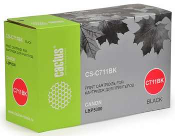 Картридж CACTUS CS-C711BK черный для Canon LBP5300