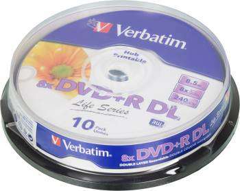 Оптический диск Verbatim DVD+R  8.5Gb 8x Cake Box