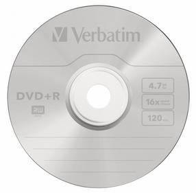 Оптический диск Verbatim DVD+R 4.7Gb 16x Cake Box (25шт) 43500
