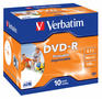 Оптический диск Verbatim Диск DVD-R 4.7Gb 16x Jewel case (10шт) Printable (43521)