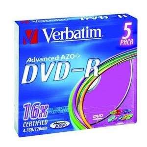 Оптический диск Verbatim Диск DVD-R 4.7Gb 16x Slim case