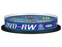 Оптический диск Verbatim DVD-RW 4.7Gb 4x Cake Box(43552)