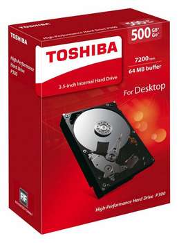Жесткий диск HDD Toshiba SATA-III 500Gb HDWD105EZSTA P300 64Mb 3.5" Rtl