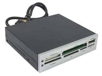 Контроллер Acorp Устройство чтения карт памяти USB2.0  CRIP200-S серебристый