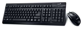 Комплект (клавиатура+мышь) Genius Комплект  клавиатура + мышь KM-122, чёрный, USB  31330214100