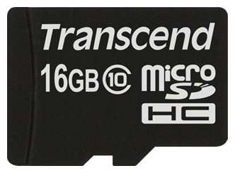 Карта памяти Transcend 16GB microSDHC Class10  TS16GUSDC10