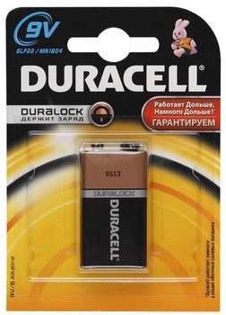 Аккумулятор DURACELL Батарея Basic 6LR61/6LF22/6LP3146 MN1604 9V