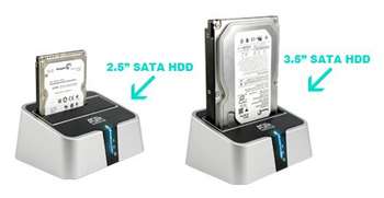 Бокс для HDD AgeStar 3UBT2 SATA пластик серебристый 1