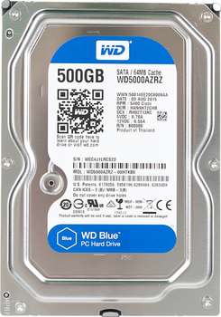 Жесткий диск HDD WD Original SATA-III 500Gb 5000AZRZ Blue 64Mb 3.5"