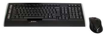 Комплект (клавиатура+мышь) 9300F клав:черный мышь:черный USB беспроводная Multimedia
