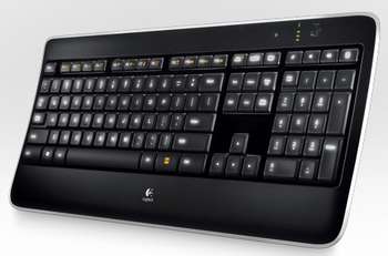 Клавиатура Logitech K800 черный USB беспроводная Multimedia LED