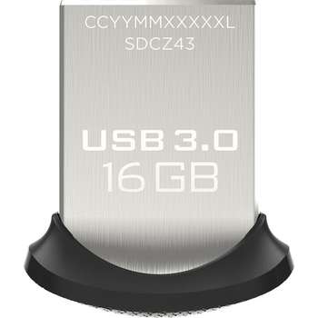 Flash-носитель SanDisk 16Gb Ultra Fit SDCZ43-016G-GAM46 USB3.0 черный