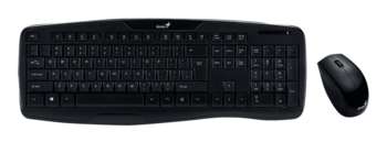 Комплект (клавиатура+мышь) Genius Комплект беспроводной клавиатура + мышь KB-8000X, USB, Black, RU, 2.4GHz 31340005103