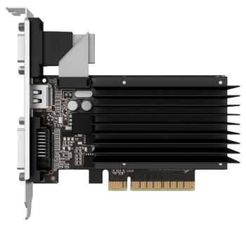 Видеокарта Palit VGA  NVIDIA GeForce GT 710, 1Gb GDDR3/64-bit, PCI-Ex16 3.0,  DVI, HDMI, VGA, 2-slot cooler, OEM, PA-GT710-1GD3H