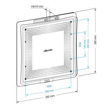 Кронштейн HOLDER LCD-F2801 черный 22"-47" макс.40кг настенный ультраплоский