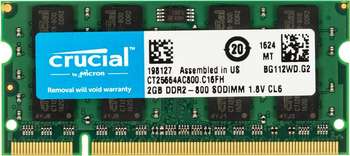 Оперативная память Crucial DDR2 2Gb 800MHz CT25664AC800 RTL SO-DIMM