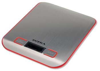 Кухонные весы SUPRA Весы кухонные электронные  BSS-4076 макс.вес:5кг красный