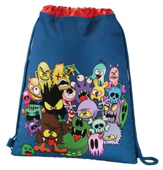 Школьный рюкзак Hama для обуви  Monsters синий/красный
