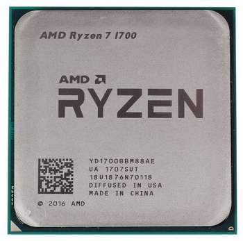 Процессор AMD Ryzen 7 1700 AM4 OEM YD1700BBM88AE