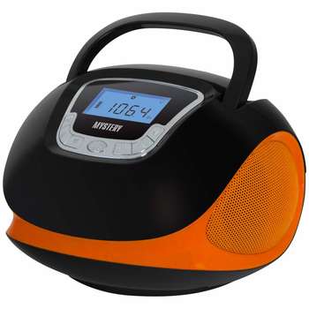 Магнитола MYSTERY Аудио  BM-6002UB черный/оранжевый 6Вт/MP3/FM/USB/BT/SD