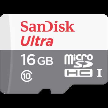 Карта памяти SanDisk Ultra Android microSDHC + SD Adapter 16GB 80MB/s Class 10 SDSQUNS-016G-GN3MA