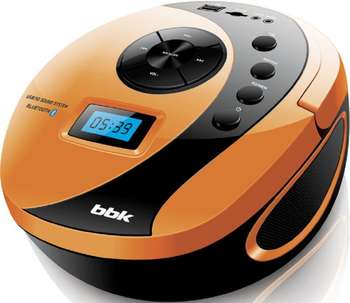 Магнитола BBK АудиоBS10BT черный/оранжевый 4Вт/MP3/FM/USB/BT/microSD