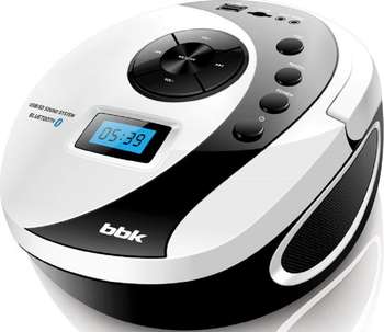 Магнитола BBK АудиоBS10BT белый/черный 4Вт/MP3/FM/USB/BT/microSD