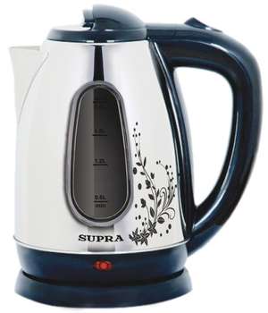 Чайник/Термопот SUPRA Чайник электрический  KES-1834W 1.8л. 2200Вт серебристый/рисунок