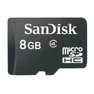 Карта памяти SanDisk Флеш-накопитель  8Gb microSDHC Class4 SDSDQM-008G-B35