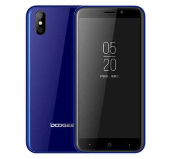 Смартфон Doogee X50 Blue, 5'' 960x480, 1.3GHz, 4 Core, 1GB RAM, 8GB, up to 128GB flash, 5Mpix+0.3Mpix/5Mpix, 2 Sim, 2G, 3G, BT, Wi-Fi, GPS, Micro-USB, 2000mAh, Android 8.1 Oreo версия GO, 142g, 139x67.4x9mm X50_Blue