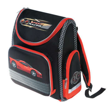 Школьный рюкзак Ранец Silwerhof PEED черный/красный гоночный автомобиль