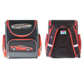Школьный рюкзак SILWERHOF SPEED черный/красный гоночный автомобиль