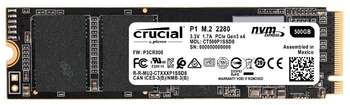 Накопитель SSD Crucial 500GB P1 Type 2280 3D NAND NVMe PCIe SSD Non-SED