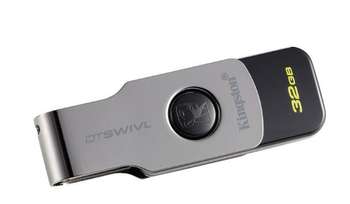 Flash-носитель Kingston 32Gb DataTraveler DTSWIVL/32GB USB3.0 серебристый/черный