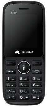Сотовый телефон X415 черный моноблок 3G 2Sim 1.77" (MICROMAX X415 B)