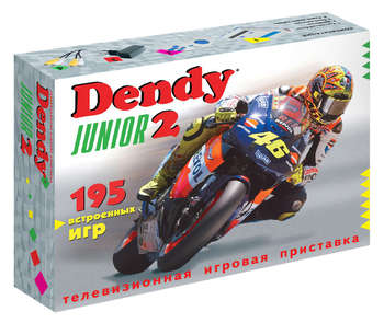Игровая приставка DENDY Игровая консоль Junior 2 белый +контроллер в комплекте: 195 игр