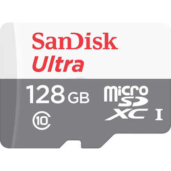 Карта памяти SanDisk microSDXC 128Gb Class10 SDSQUNS-128G-GN6MN Ultra 80 w/o adapter